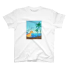 白亜画廊 SUZURI店のAllo in Beach スタンダードTシャツ