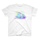 arcane-moaのMilk-graphic white&pale color Regular Fit T-Shirt