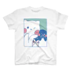 tafu tafuのかわいいポーズのしろぎんしま スタンダードTシャツ