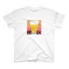 ノリック★ギターへの道& 筋トレ💪(￣з￣💪)！人生珍道中！！のお洒落なBEERグラスのドット絵 スタンダードTシャツ