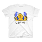 愉快レトロ雑貨屋★39太郎の今日もしあわせ！応援王 スタンダードTシャツ