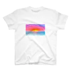 Cafe Lounge & Library pratimākrrm cĥā -ゆるやかな彫刻-のゆるやかなSUNSET スタンダードTシャツ