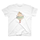 nins・にんずのモルモットのバレリーナちゃん青 スタンダードTシャツ