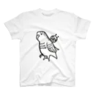 鳥ラブのサザナミインコと天道虫 スタンダードTシャツ