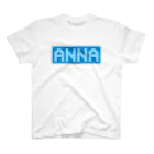 ＠maharamothraのあんなちゃん専用（ANNAフォント・青） スタンダードTシャツ