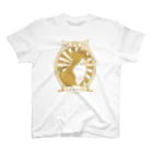 中華呪術堂（チャイナマジックホール）の【GOLD・表】改☆人民帽猫  スタンダードTシャツ