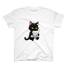 art-galleryの新聞を読む黒猫 Regular Fit T-Shirt