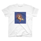 やちよ｜リアル鳥イラストのはちまき鳥_カルガモさん スタンダードTシャツ