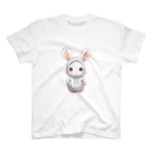 Vasetti_pressのパーカーを着ているうさぎちゃん スタンダードTシャツ