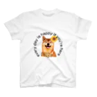 mojimojiの柴犬とひまわり Regular Fit T-Shirt