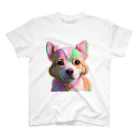 suuのおしゃれな色の犬 スタンダードTシャツ