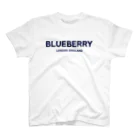 TOKYO LOGOSHOP 東京ロゴショップのBLUEBERRY LONDON ENGLAND-ブルーベリー ロンドン イングランド- ブルーネイビーロゴ スタンダードTシャツ