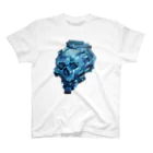 knott aka 2G INDAHOUSEのBLUE SKULL スタンダードTシャツ