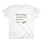 noa110のHow to eat Sushi スタンダードTシャツ