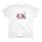 ひめとまい（沖縄・動物イラスト得意）のウーパールーパーTシャツ スタンダードTシャツ