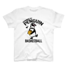 map5（マップファイブ）デザイン・ライセンス・ストック　のペンギン・バスケットボール・PENGIN・イラスト・デザイン・Tシャツ・アニマル・フンボルトペンギン・スポーツ・動物・アイテム・グッズ・BASKETBALL Regular Fit T-Shirt