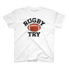 sports_tower スポーツタワーのラグビー・RUGBY・グッズ・デザイン・楕円形ボール・イラスト・スポーツ・Tシャツ・男子・女子・かっこいい・かわいい・選手・ラガーマン・インゴール・ラグビーユニオン・ラグビーリーグ Regular Fit T-Shirt