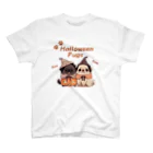 アニまるんズのゆるかおアニまるんズ（パグ）Halloween Pugs スタンダードTシャツ