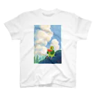 赤卵太郎🥚家族になったぽん太🦜のスイカを食べるぽんちゃん🍉🦜 スタンダードTシャツ