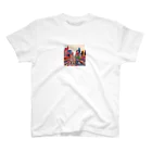 shibasannの日本の都会の街並みのイラスト Regular Fit T-Shirt