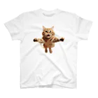 縞模様の飛び付きそうな猫 Regular Fit T-Shirt