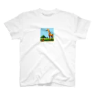 SHINYA_AI-PROJECTのドット絵のキリン Regular Fit T-Shirt