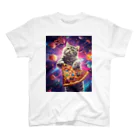 ばけものだいすきの宇宙ネコピザ スタンダードTシャツ