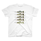 猫と釣り人のFreshwater fish_1bl Regular Fit T-Shirt