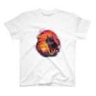 SLASH_FactoryのCat of the Sunset スタンダードTシャツ