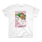 O'HAMAYAN「御濵屋庵」の花と白馬 スタンダードTシャツ