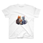 Mysterious animal shopのカップル猫 スタンダードTシャツ