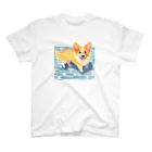 コーギーライフの水遊びコーギー スタンダードTシャツ