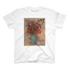 世界美術商店のトルコ石色の花瓶の花 /  The turquoise vase Regular Fit T-Shirt