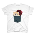 Lemo Art (レモアート)のポケねこ　ガーベラ Regular Fit T-Shirt