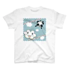 イラスト MONYAAT のズレぱんだちゃんとくもちゃん スタンダードTシャツ