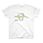 柏洋堂の山手線・中央線・総武線 路線図 スタンダードTシャツ