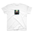 umakoiの満月を背景に赤目コウモリが威嚇する様子のドット絵 Regular Fit T-Shirt