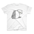 Cute mascot dogsのExotic shorthair looking back スタンダードTシャツ