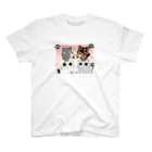 ねこほうチャンネル公式グッズの5匹ねこほうイラストグッズ スタンダードTシャツ