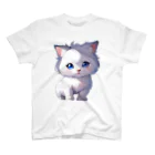 Hoshi_Hikariのホワイトにゃんこ スタンダードTシャツ