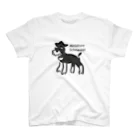 ミニシュナグッズのお店のブラック＆シルバーシュナ モヒカン Regular Fit T-Shirt