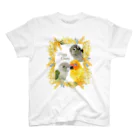 mariechan_koboの083 Happy Conures ミモザ スタンダードTシャツ