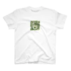 千裕アトリエ（いつもありがとう）のグリーンティーのアート　green tea art スタンダードTシャツ