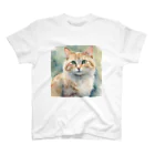 癒しの場｜Healing Placeの癒しの水彩画子猫　Healing Watercolor Painting: Kitten スタンダードTシャツ