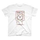 エクササイズ・キャットのウォンテッド・ウォンバット(カラフル) スタンダードTシャツ