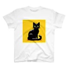kurone🐈‍⬛の黒猫🐈‍⬛ドットアート スタンダードTシャツ