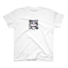 koba777のドット絵ハイイロネコ スタンダードTシャツ