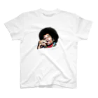 strat.Jay's shopのジミヘン ジミヘンドリックス Jimi Hendrix イラスト 絵 ロック ギター ギターリスト ブルース スタンダードTシャツ