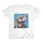 爬虫類Ｔのトッケイヤモリ　背景あり Regular Fit T-Shirt