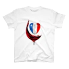 WINE 4 ALLの国旗とグラス：フランス（衣類） Regular Fit T-Shirt